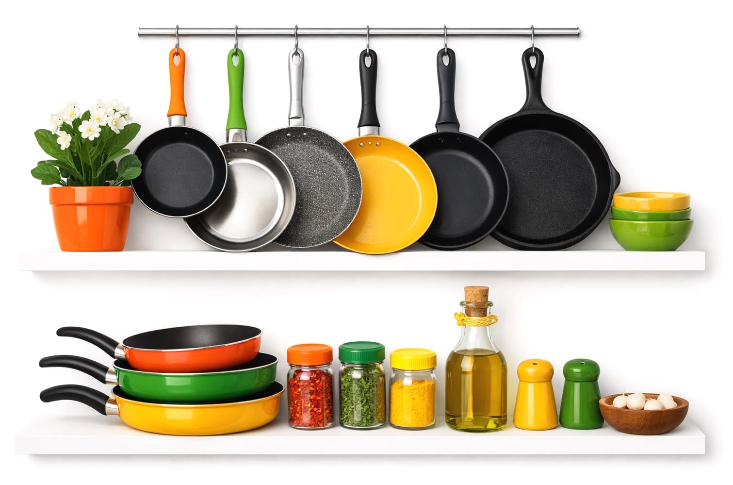 как хранить сковородки в ящике